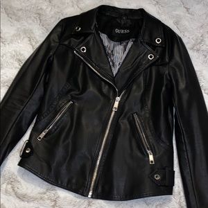GUESS Asymmetrical Faux Leather Jacket